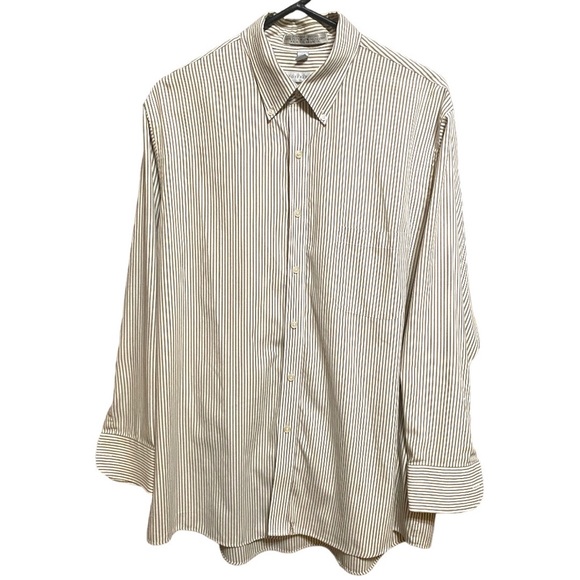 Geoffrey Beene Pinpoint Oxford Wrinkle Free Long Sleeved Shirt 15 1/2  32 33 - Picture 1 of 4